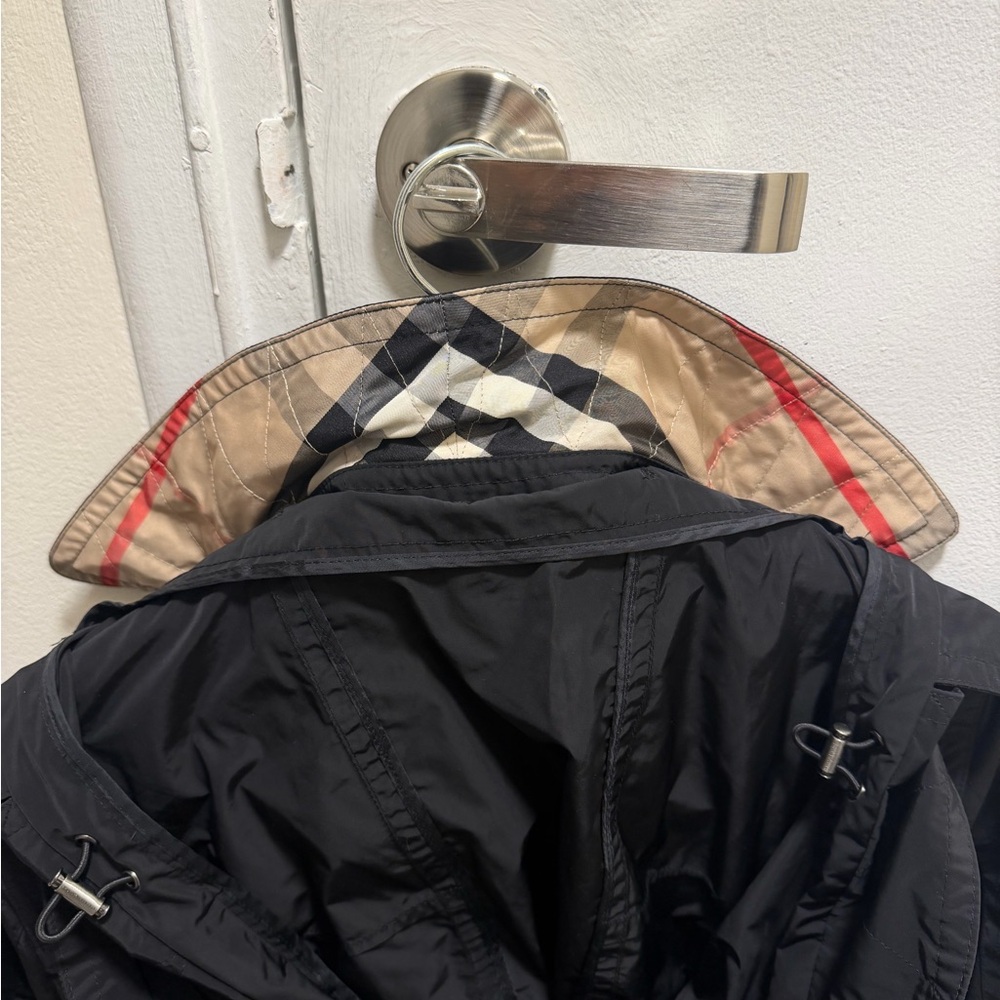 Burberry Brit Belted Double-Breasted Logo Trench coat Black - Picture 7 of 12